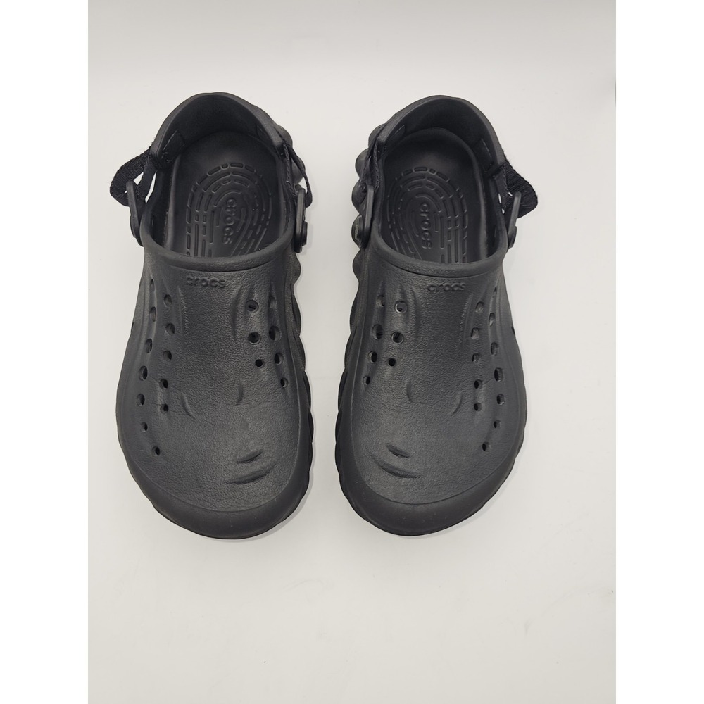 Crocs Black All-Terrain Clogs Adjustable Strap Size  Juniors 5